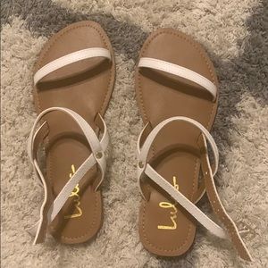 Lulus white sandals size 6 never worn